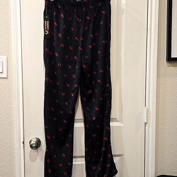 True Religion Horseshoe TR All Over Print Logo Lounge Pants - Picture 4 of 5